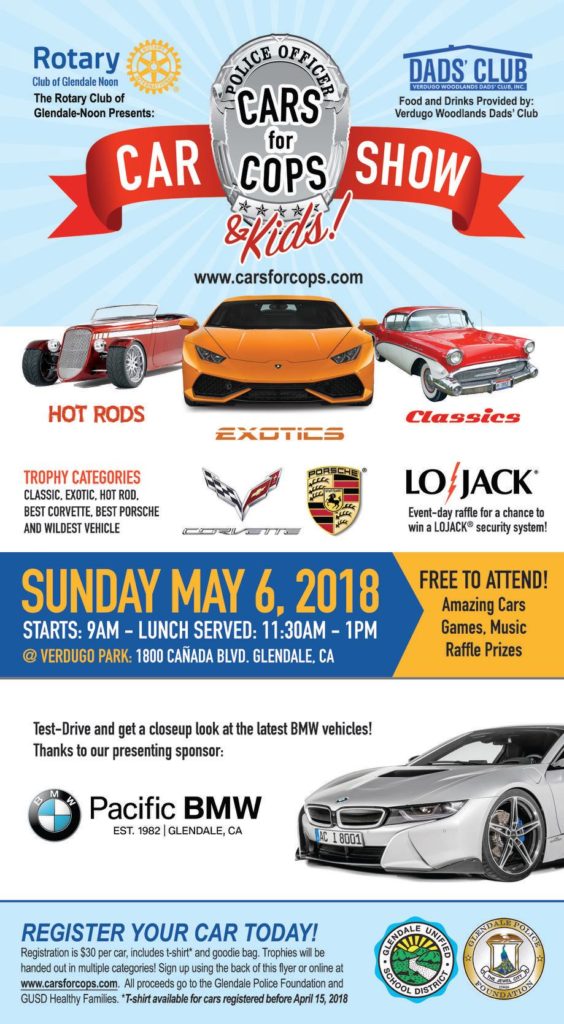 One of our great supporters, Rotary Club of Glendale, CA (Noon) is organizing an awesome family event this Sunday, May 6th in Glendale at Ve...